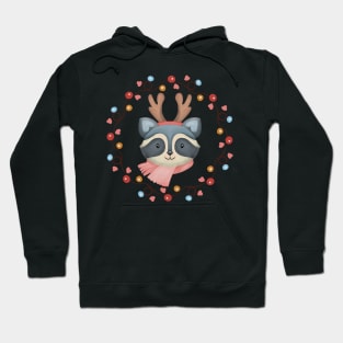 Raccoon Christmas Light Hoodie